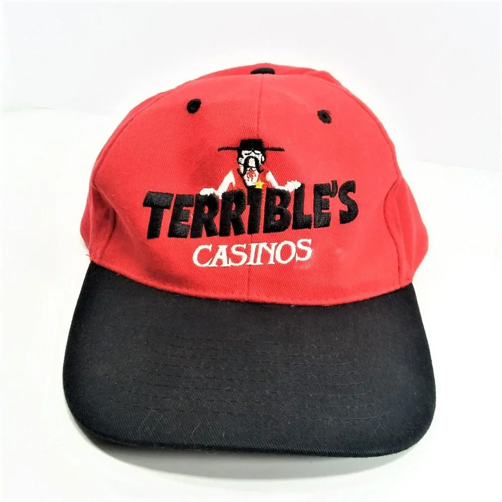 VTG TERRIBLE’S CASINOS ball cap hat Las Vegas Gamble Casino Embroidered Dealer